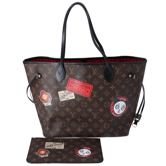 Louis Vuitton Neverfull MM My LV World Tour Monogram Tote Bag P00176 - Picture 1 of 7